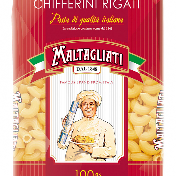 Макароны Maltagliati Chifferini Rigati №38 Рожки 450 г