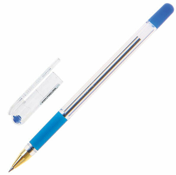 Ручка шариковая MC Gold Click синяя 0.5 мм, 3 шт ТМ MunHwa (МунХва)