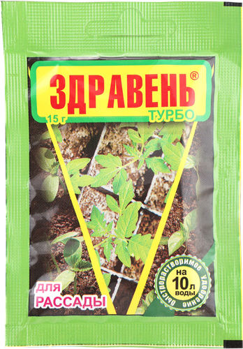 

Удобрение для рассады Здравень Турбо 15 г