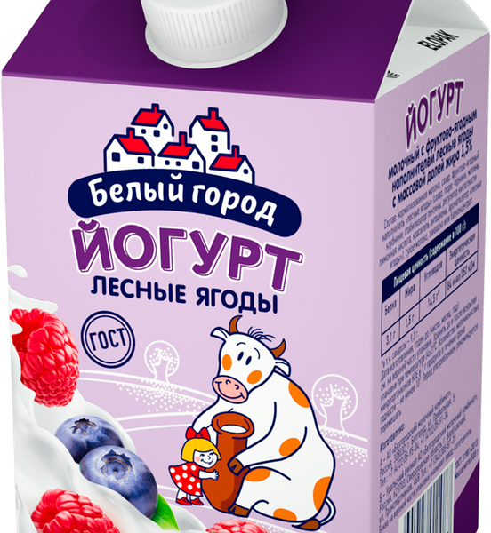 Йогурт питьевой Белый город лесные ягоды, 1.5%