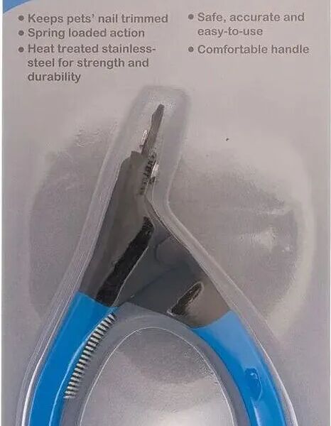 Когтерез-гильотина большое отверстие чёрный с синим покрытием ПВХ DeLIGHT 