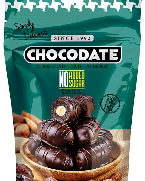 Финики Chocodate с миндалем в темном шоколаде без сахара 100г