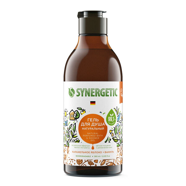 Гель для душа Synergetic Натуральный карамельное яблоко и ваниль