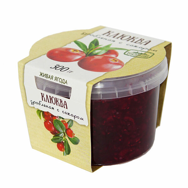 Клюква дробленая с сахаром 300г