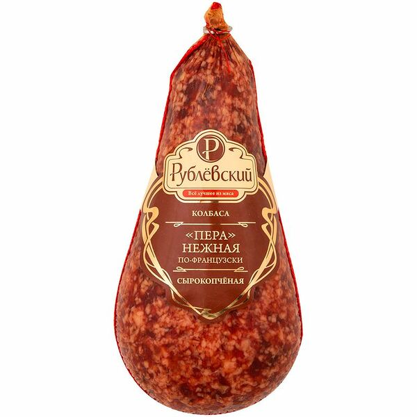 Колбаса сырокопчёная Рублевский Пера нежная по-французски полусухая