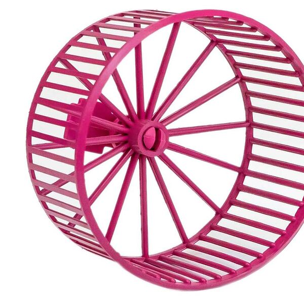 HOMEPET Колесо для грызунов без подставки пластиковое рубиновое d9см