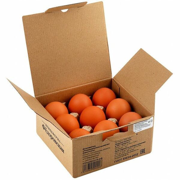 Яйцо куриное Фёдоровская ПФ С0 9 шт