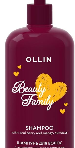 Шампунь для волос Ollin Beauty Family с экстрактами манго и ягод асаи 500мл