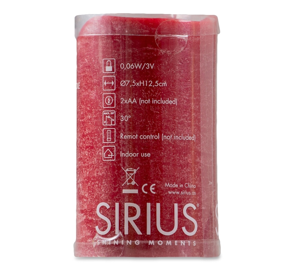 

Свеча светодиодная «Коллекция Традиции», Sirius, 1 шт., 12.5 см, красная, Дания