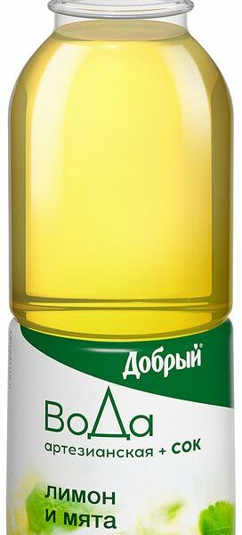 Вода сокосодержащая Добрый Сочный лимон и мята, 450мл
