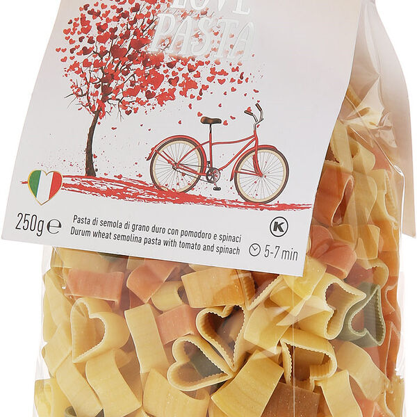 Макаронные изделия «Сердечки» 3-цветные, Dalla Costa