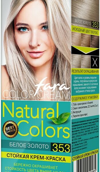 Крем-краска для волос Fara Natural Colors 353 Белое золото 90г