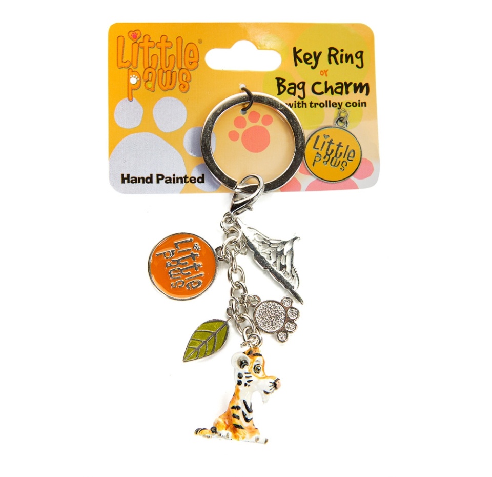 

Брелок символ года Little Paws Тигр рыжий сидящий 3 см, Великобритания