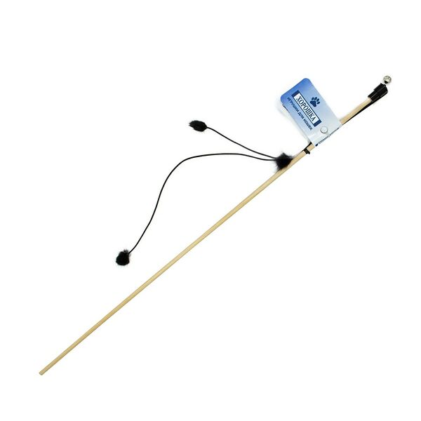 Игрушка для кошек ХОРОШКА Дразнилка Плетка с тремя хвостиками из норки