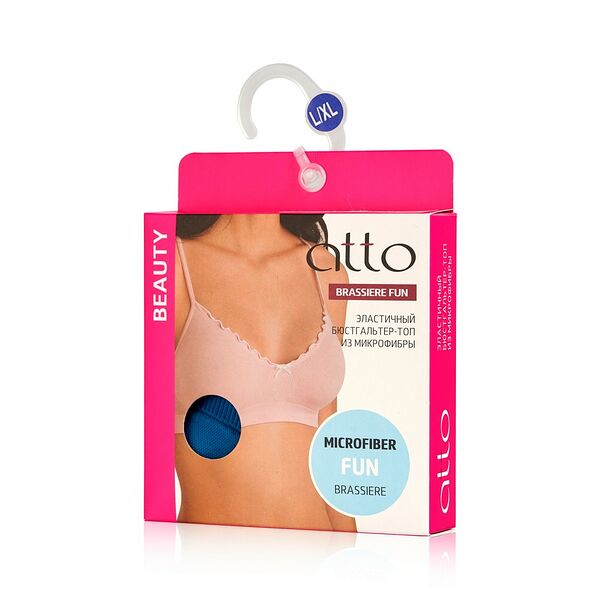 Женский бюстгалтер - топ Atto Brassiere Funny из микрофибры, Изумрудный, L/XL