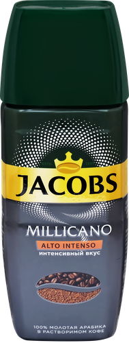 

Кофе растворимый Jacobs Millicano Alto Intenso с добавлением молотого, 90 г