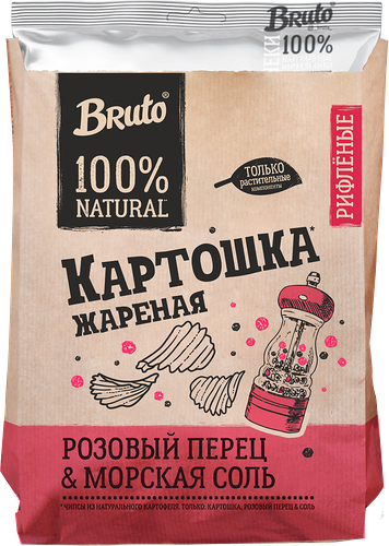 Чипсы Bruto с морской солью и смесью перцев 120 г