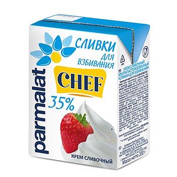 Сливки Parmalat для взбивания 35% ультрапастеризованные 200г Россия