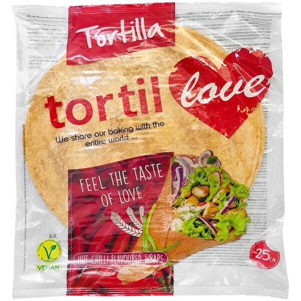 Тортилья Tortillove острая пшеничная с перцем чили, 240г