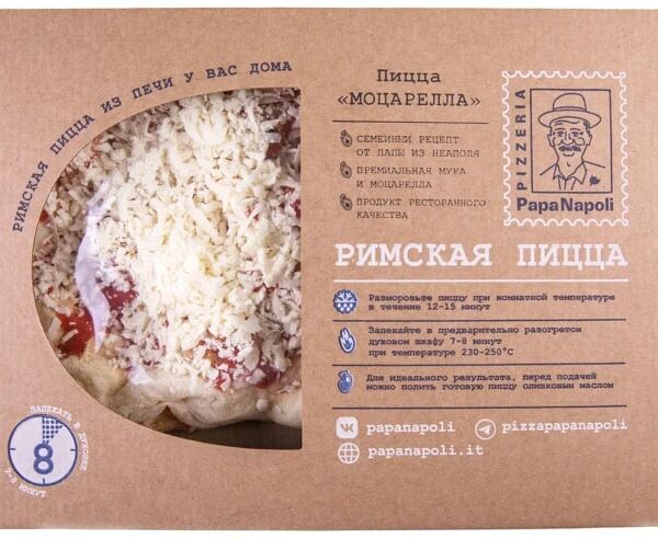 Пицца Papa Napoli Римская Моцарелла 360г