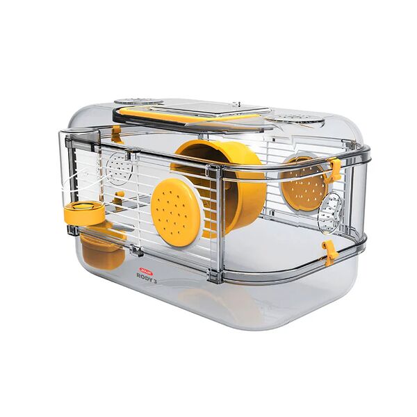 Клетка для грызунов Rody 3 Mini, 33x21x18 см, ярко-желтый