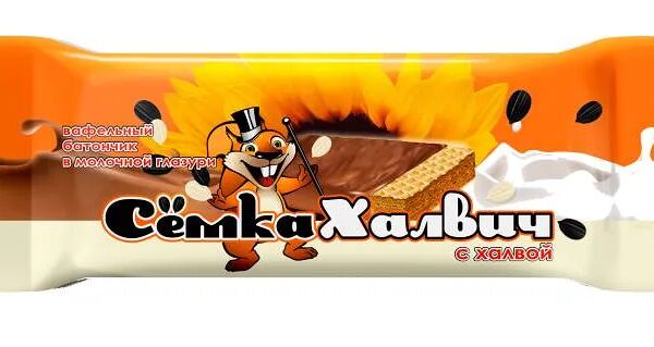 Батончик вафельный Семка Халвич с халвой в молочной глазури