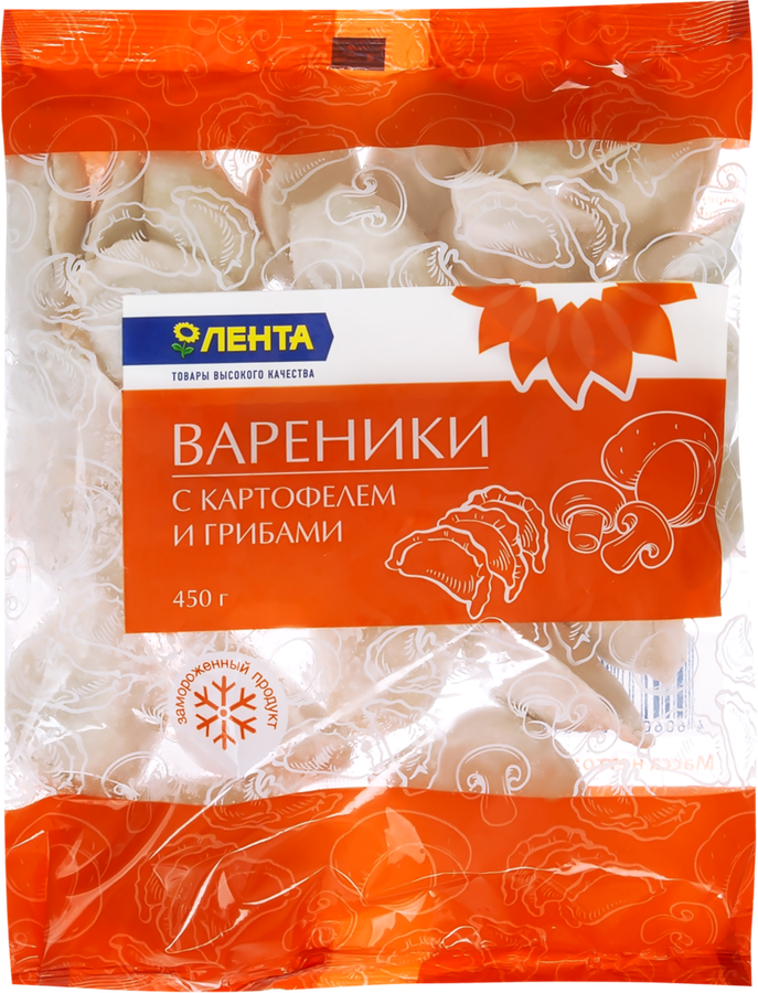 

Вареники Лента с картофелем и грибами 450 г