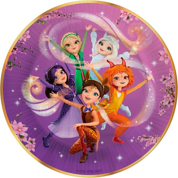Набор бумажных тарелок ND Play Царевны 18см 6шт