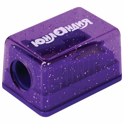 Точилка Юнландия Космо Мини с контейнером, 1 отверстие 1шт в ассортименте