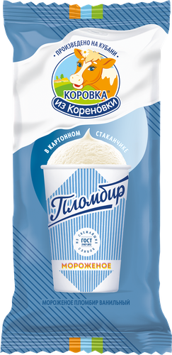 

Мороженое Коровка из Кореновки пломбир ванильный 15% 80 г