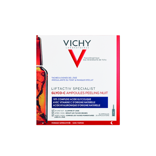 Сыворотка-пилинг Vichy Liftactiv Specialist Glyco-C ночного действия для отшелушивания и увлажнения кожи 2 мл 10 шт