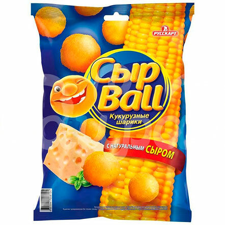 Завтрак сухой Русскарт 140гр Кукурузные шарики Вкус сыра пакет