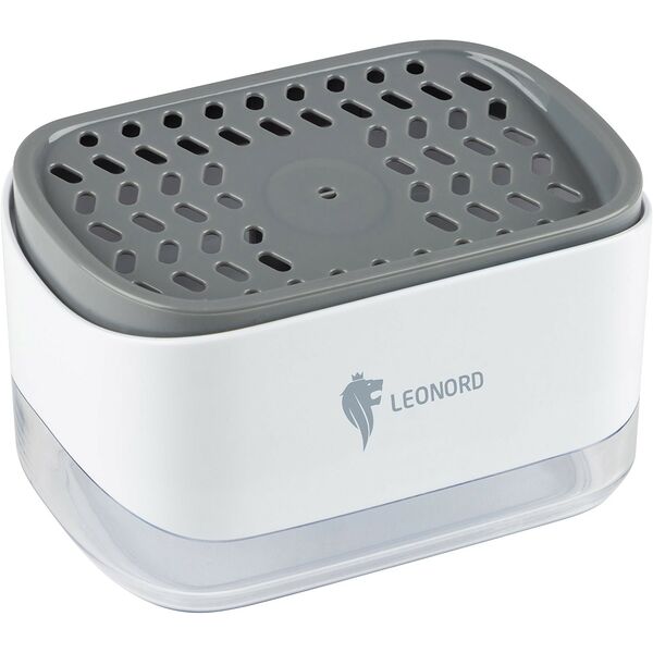 Диспенсер Leonord Sauber для моющего средства с держателем для губки 300 мл