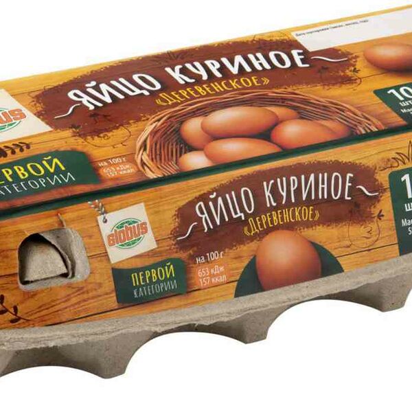 Яйцо куриное Globus Деревенское С1 10 шт.
