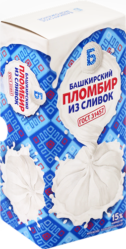 Пломбир Башкирское мороженое из сливок, 230 г