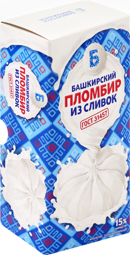 

Пломбир Башкирское мороженое из сливок, 230 г