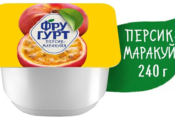 Йогурт Фругурт Персик маракуйя 2% 240г