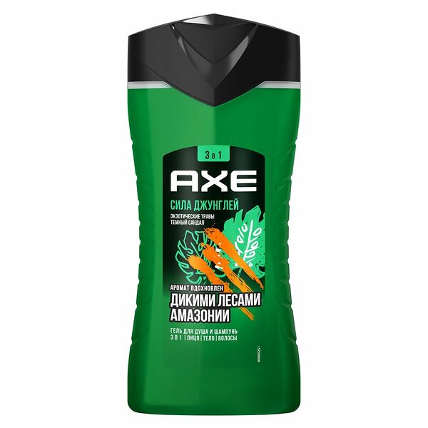 Гель для душа и шампунь Axe Сила джунглей мужской, 250 мл
