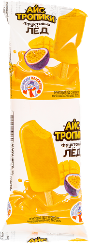 Мороженое НОГИНСКОЕ МОРОЖЕНОЕ Фруктовый лед Айс-Тропики, с ароматом манго-маракуйя, эскимо