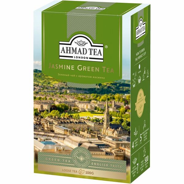 Чай зеленый Ahmad tea с жасмином среднелистовой, 100г