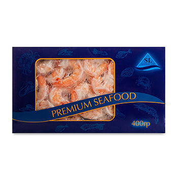 Креветки Seafood Line варено - мороженные, очищенные c хвостом глазурь 7%, калибр 26-30 шт в кг, Таиланд