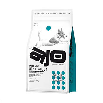 Корм сухой полнорационный Ajo Basic Line с курицей для взрослых собак малых пород