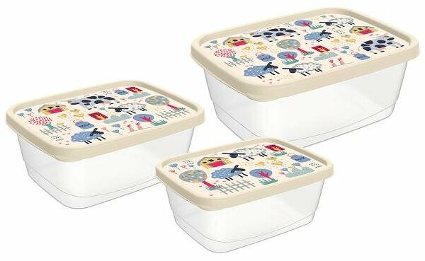 Комплект контейнеров для продуктов Idiland 0,5 л + 0,85 л + 1,5 л, 3 шт