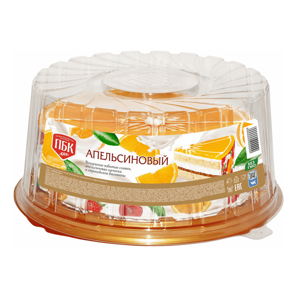 Торт Первая Бисквитная Компания Апельсиновый 600г