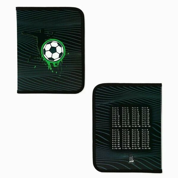 Папка для тетрадей А5 молния вокруг печать,пластик,ПМ-А5-04, ФУТБОЛ