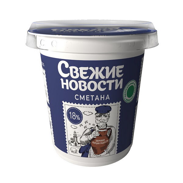 Сметана обог бифидобактериями 18% 380г п/ст Свежие новости