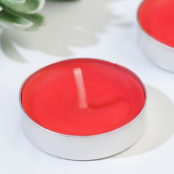 Свеча чайная в гильзе с ароматом клубники