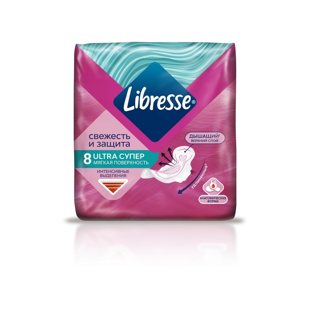 

Гигиенические прокладки Libresse Ultra Супер с мягкой поверхностью 8 шт.