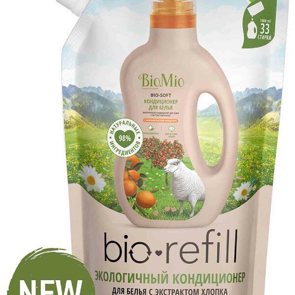 Кондиционер для белья Bio-Mio Bio-Soft Refill Мандарин