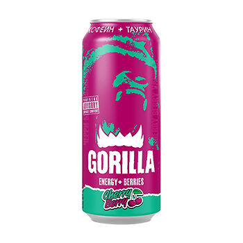 Напиток Gorilla Cherry Berry энергетический безалкогольный 450мл